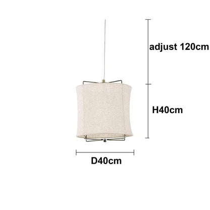 Decorbites™ Leinenstoff-Lüster: Japanischer Retro-Handarbeitskunst-Lampe für Restaurant, Schlafzimmer, Theke