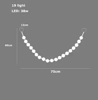 DecorBites™ Glass Gold Pendant Light for Living Room Luxury Bubble Necklace