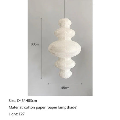 Nordic Wabi-Sabi Rice Paper Pendant Light