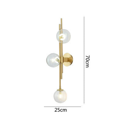 Decorbites™ Grüne Weiße Glasball-Wandlampen Nordisch Heimdekoration Nachttisch-Wandleuchte Goldene Leuchten