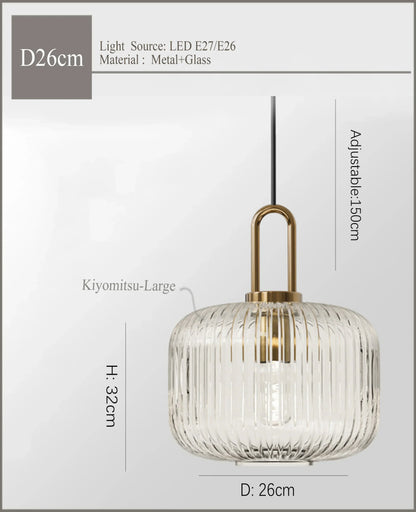 Decorbites™ Japanisches Glasanhängerleuchte: Moderne nordische LED-Hängeleuchte für Schlafzimmer und Heimdekoration