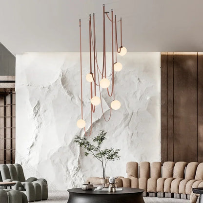 Decorbites™ Duplex Wabi Sabi Designer-Villa-Gürtel-Wohnzimmer-Kronleuchter Nordisches Deckenlicht