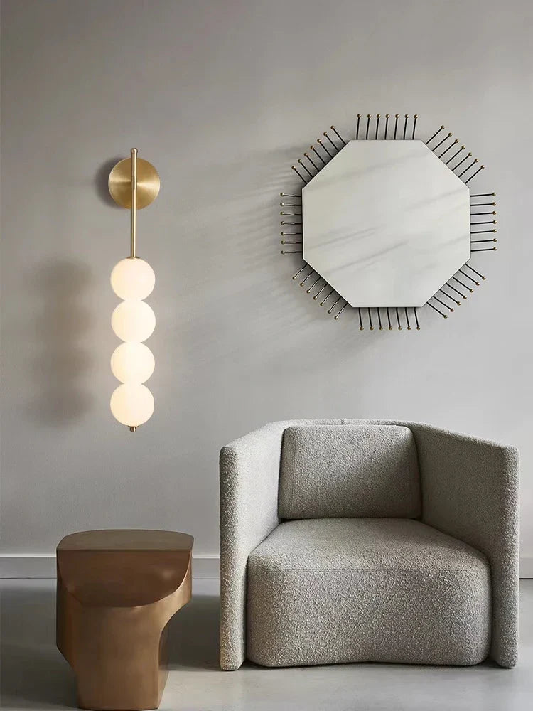 DecorBites™ Glass Ball LED Wall Sconce for Modern Living and Dining Room Decor