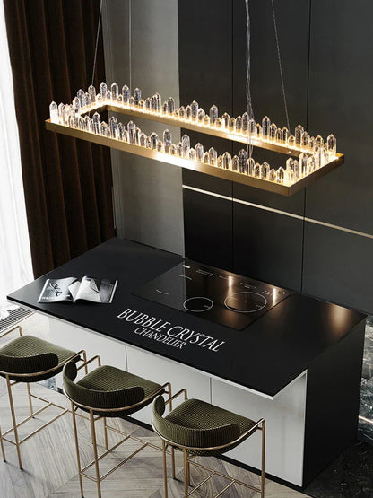 Decorbites™ Goldener Kristall-LED-Kronleuchter für modernes Esszimmer