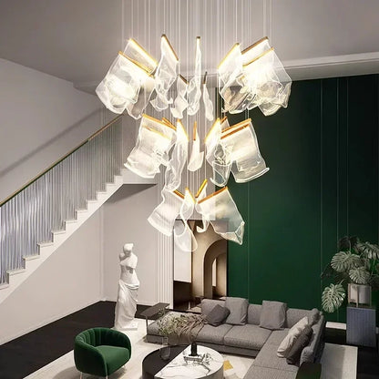 Decorbites™ Acryl-Blätter-Kronleuchter LED-Leuchte dimmbar Luxus-Pendant für die Hausdekoration