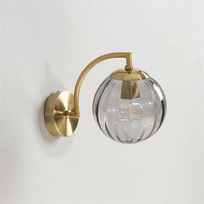 Decorbites™ Farbige Glasball-Wandlampe LED für Schlafzimmer Wohnzimmer Treppenbeleuchtung