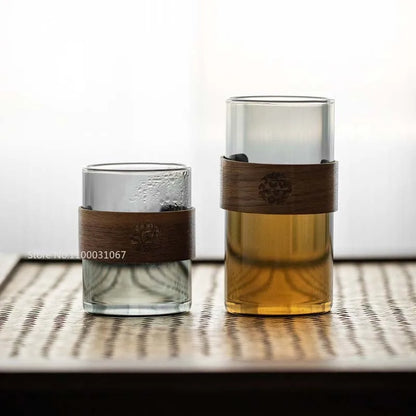 Decorbites™ Japanisches Glas-Teetasse Hitzebeständig Verbrühungssicher Wasser-Kaffee-Becher