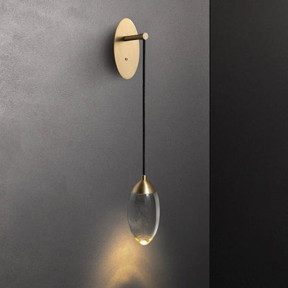 DecorBites™ Crystal LED Wall Light: Elegant Copper Lighting for Bedroom, Living Room, Staircase