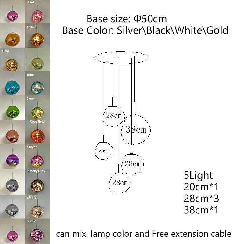 Nordic Lava Acrylic Pendant Light