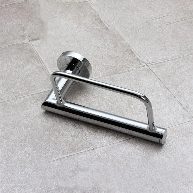 DecorBites™ Euro Silver Chrome Toilet Paper Holder Solid Brass Bathroom Accessories