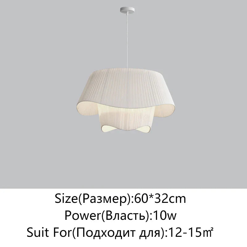 Decorbites™-Creme-Stoff-Leuchter: Retro-Nordischer Dachboden-Licht für Schlafzimmer, Wohnzimmer, Esszimmer