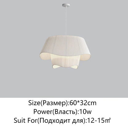Decorbites™-Creme-Stoff-Leuchter: Retro-Nordischer Dachboden-Licht für Schlafzimmer, Wohnzimmer, Esszimmer