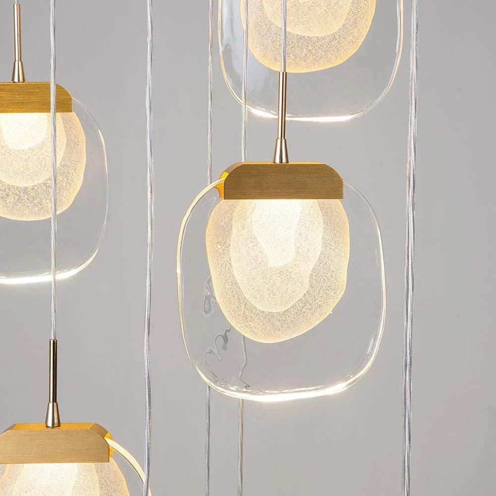 Decorbites™ Gold-Kristall-Treppenhaus-Lüster: Luxuriöse Innenbeleuchtung für Esszimmer & Flur