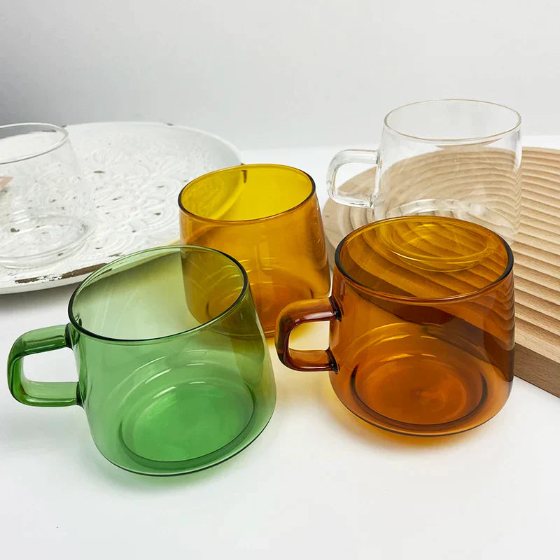 Decorbites™ Glas-Kaffeetasse Tumbler | Bunte hitzebeständige Teetasse Saftbecher