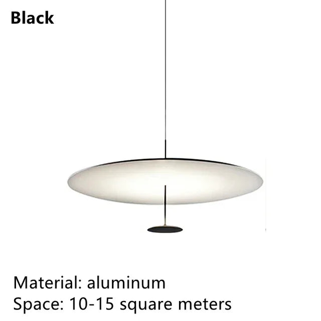 Gold Black Ring Pendant Minimalist D60cm