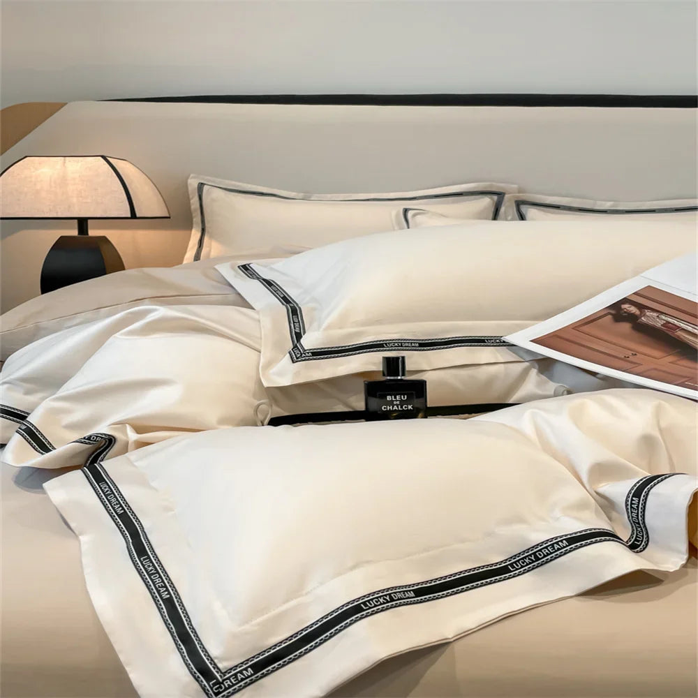 Decorbites™ Ägyptische Baumwoll-Bettwäsche-Set Queen King Größe Einheitsfarbe