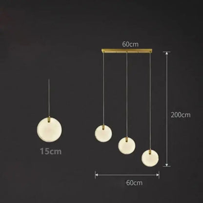 Nordic Marble Pendant Light With Polished Copper Finish