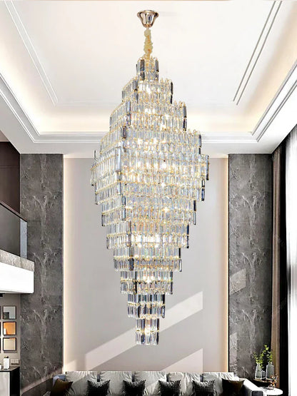 Decorbites™ Kristall-Große Kronleuchter für Villa-Duplex-Loft-Treppen, Elegante Hall-Pendant-Lampe