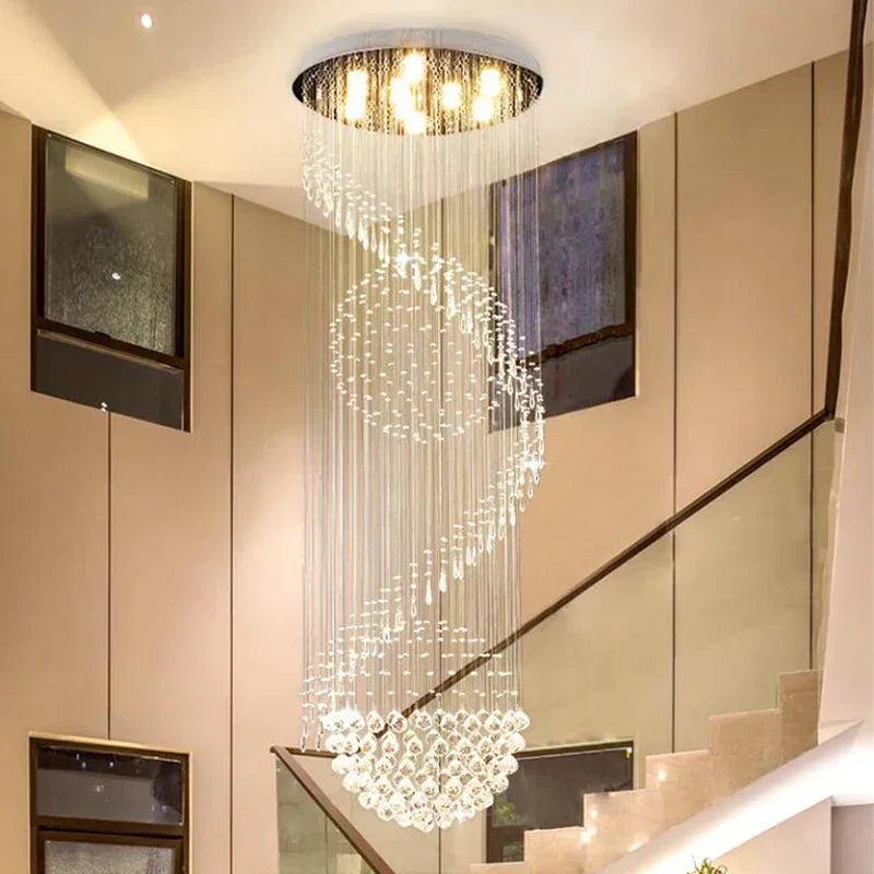 Decorbites™ Kristall-Treppenhaus-Leuchter: Moderne LED-Innenbeleuchtung für Wohnzimmer, Lobby und Zuhause