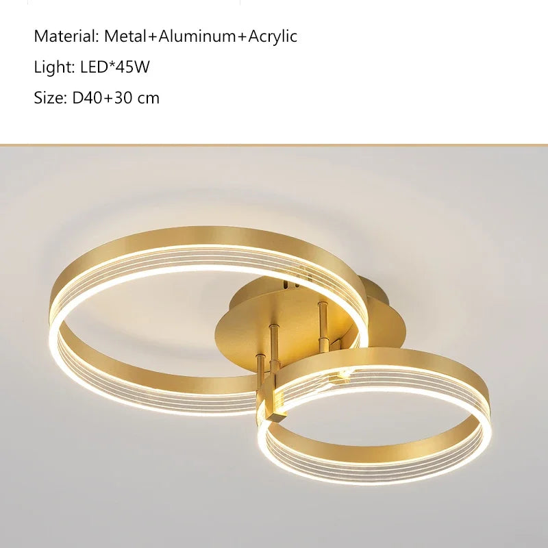 Decorbites™ Acryl-Runder-Ring-Deckenleuchte LED-Kronleuchter Modernes Minimalismus für Wohnzimmer und Küche