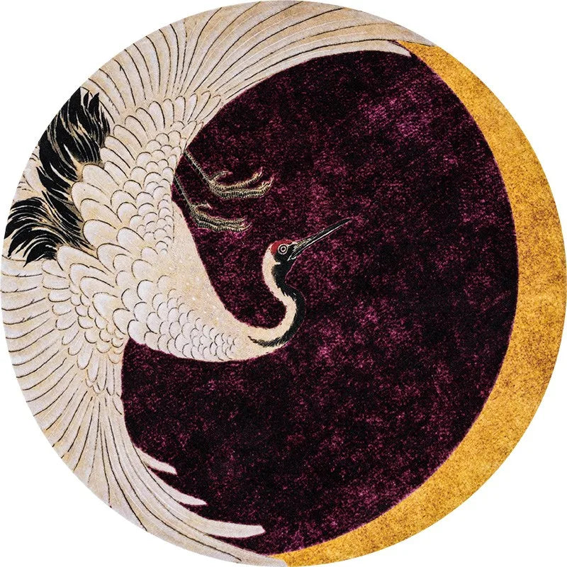 Decorbites™ Japanische Kraniche Weiches Plüschteppich - Luxuriöse Heimdekoration