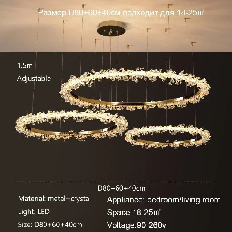 Decorbites™ Kristallanhänger-Lüster Moderne Luxus-Innenraumdekoration Beleuchtung
