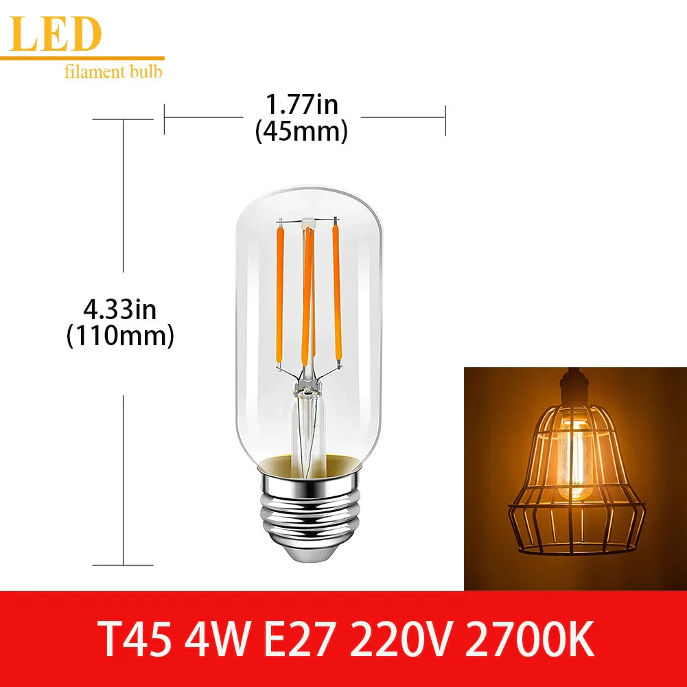 Decorbites™ LED-Filamentlampe Klarer Glas T16 A19 ST64 Dimmbare Vintage-Lampe