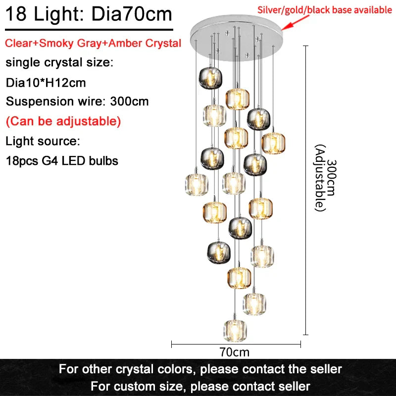 Decorbites™ Kristall-LED-Deckenleuchter für Wohnzimmer, Schlafzimmer, Esszimmer und Küche