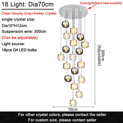 Decorbites™ Kristall-LED-Deckenleuchter für Wohnzimmer, Schlafzimmer, Esszimmer und Küche