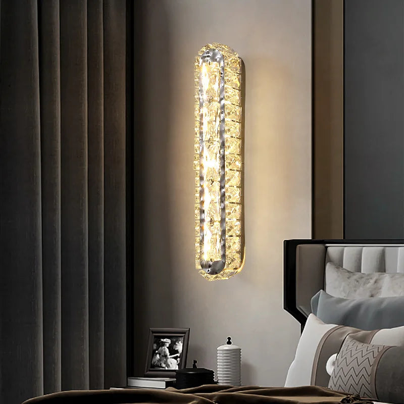 Decorbites™ Kristall-LED-Wandleuchte Silber Wandlampen | Modernes nordisches Design für Schlafzimmer und Esszimmer