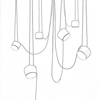 DecorBites™ Black Drum LED Pendant for Kitchen & Restaurant - Spider Industrial Ceiling Light