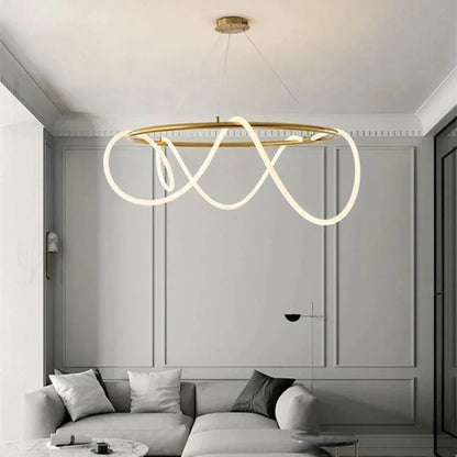 Decorbites™ Circle Note Linear Light: Modern minimalist nordisches Pendellicht für Schlafzimmer, Wohnzimmer