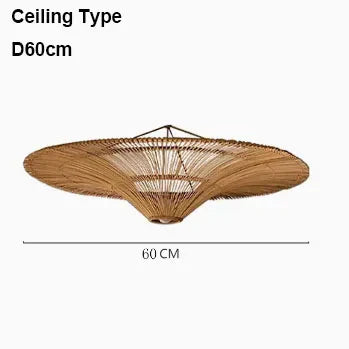 Decorbites™ Handgefertigte Rattan-Hängeleuchte für Esszimmer, Wohnzimmer, Schlafzimmer, Hotel