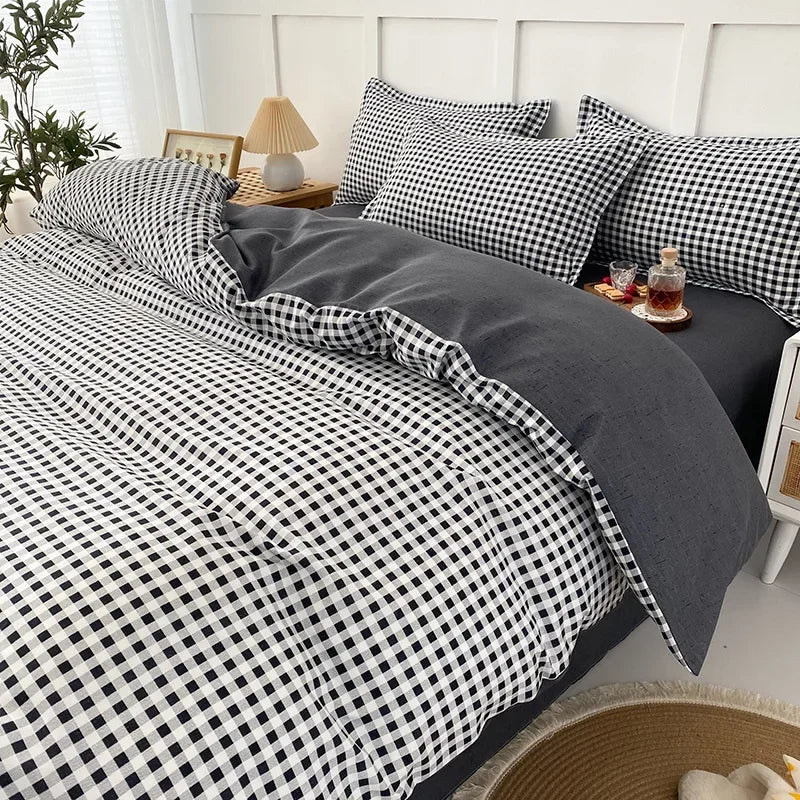 Decorbites™ 4-teiliges Geometrisch-Blumenliches Bettbezug-Set für 1,5/1,8/2M-Betten
