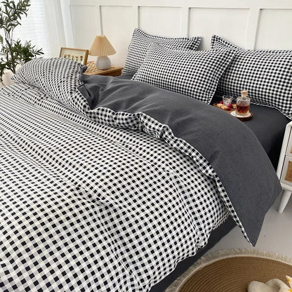 Decorbites™ 4-teiliges Geometrisch-Blumenliches Bettbezug-Set für 1,5/1,8/2M-Betten