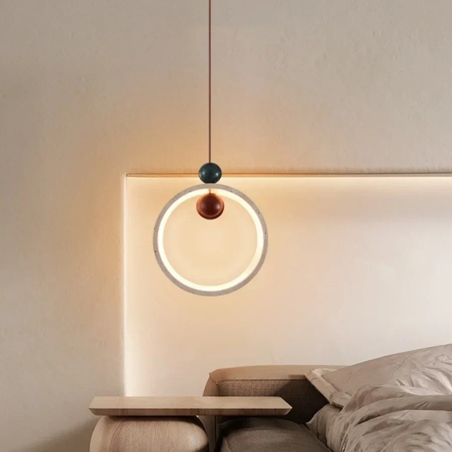 Decorbites™ Verstellbare LED-Hängeleuchte - Nordisch Modern Gelber Travertin-Marmor-Holzarmatur