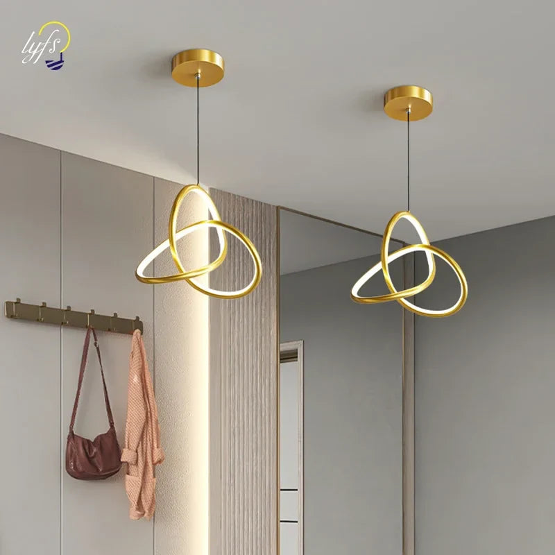 Nordic Metal LED Pendant Light in Black or Gold