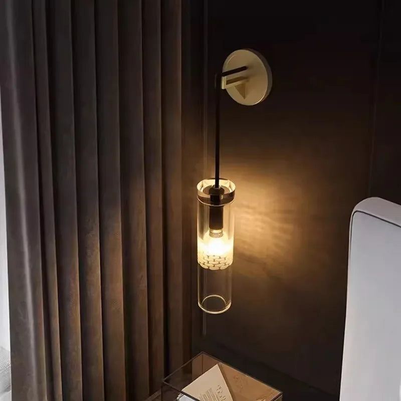 Decorbites™ Goldene Glaswandlampe: Luxuriöse postmoderne Wandlampen für Hotel, Villa, Wohnzimmer, Gang