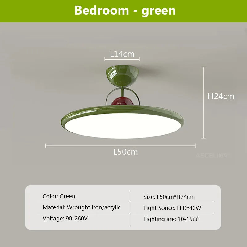 DecorBites™ Cream Iron Nordic LED Ceiling Light - Indoor Decorative Luminaires