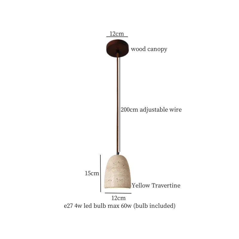 Travertine Wabi Sabi Lamp