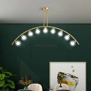 Gold Glass Minimal LED Chandelier
