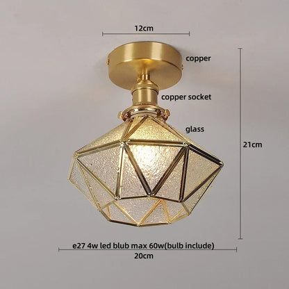 DecorBites™ Crystal Glass LED Ceiling Lamp Modern Luxury Interior Lighting Fixture