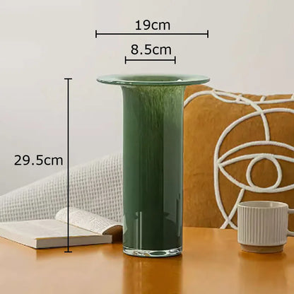 Decorbites™ Jade Trompetenglas-Vase Hydroponik-Blumentopf Schreibtisch-Dekoration