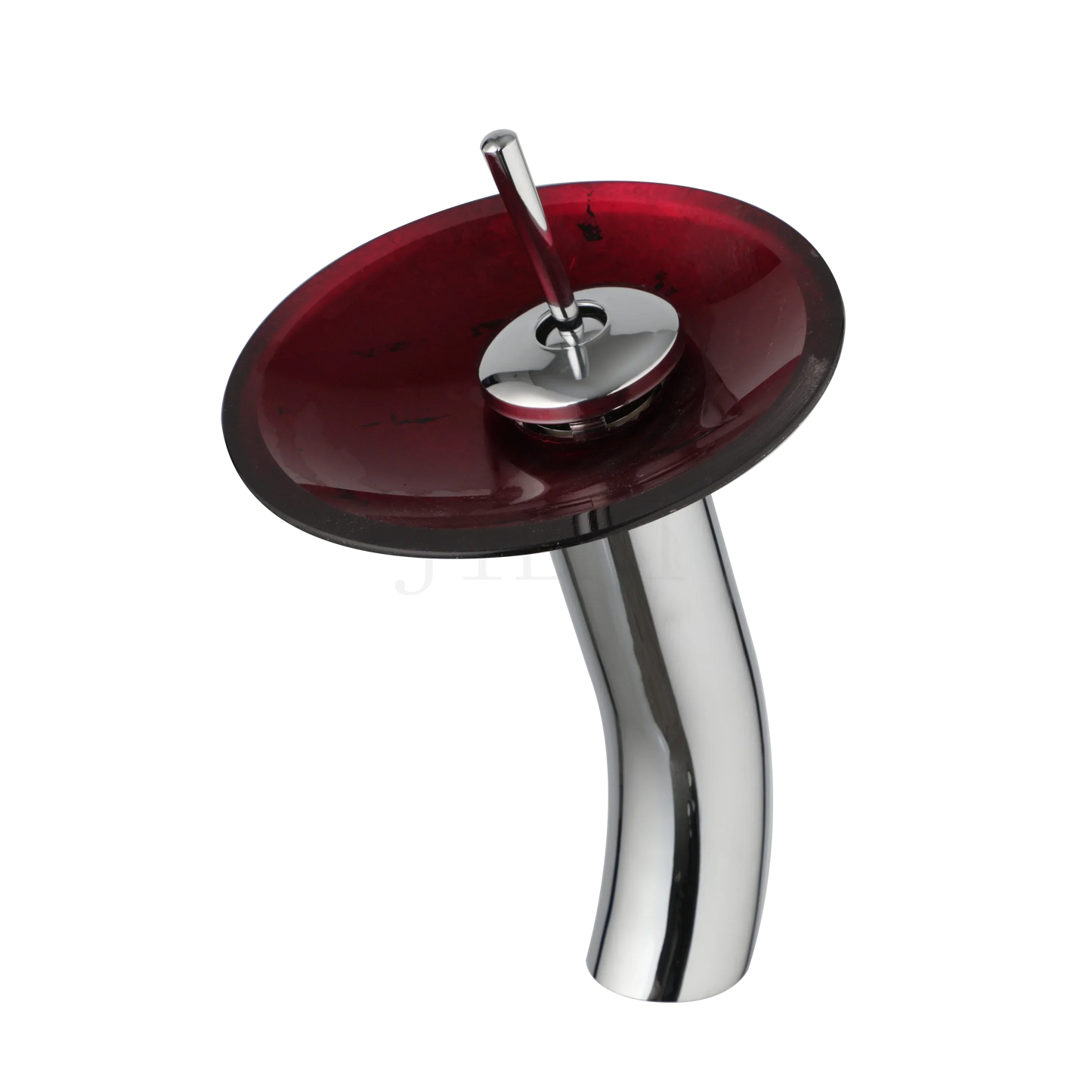 Decorbites™ Glas-Schaukel-Griff-Waschbeckenarmatur, Wasserfall-Mischbatterie, Chrom-Finish