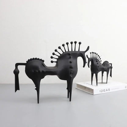 Decorbites™ Abstrakte Pferde-Metallskulptur Dekorative Figur - Wohnungsdekoration-Zubehör