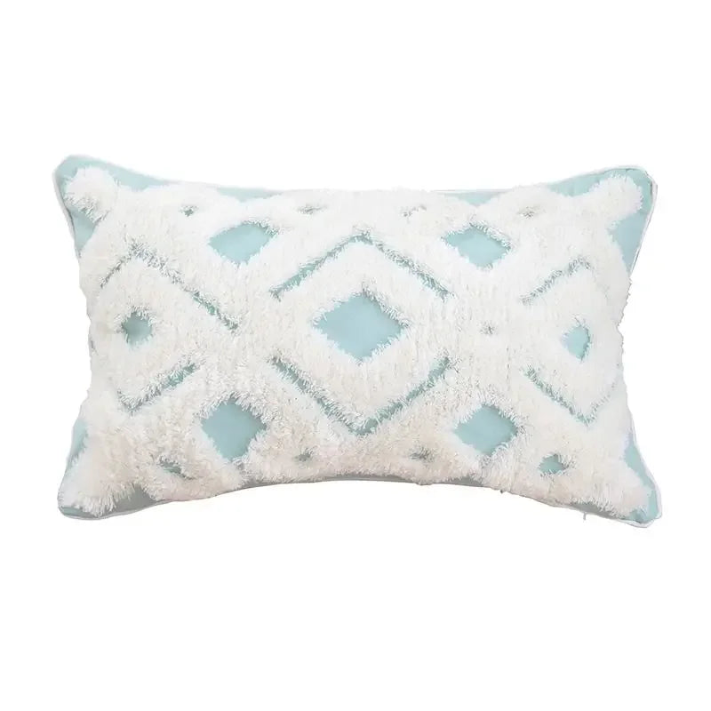 Decorbites™ Geometrisches Tufted Quasten Kissenbezug aus Baumwoll-Leinen Herbst-Kissenbezug