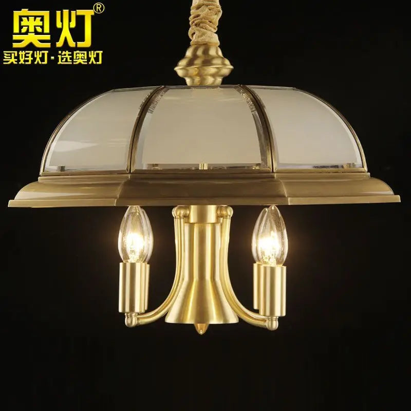 Decorbites™ Eisen-Bronze-Hängelampe Glas Retro Modern Wohnzimmerlampe