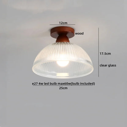 DecorBites™ Copper Wood LED Ceiling Lamp Modern Indoor Lighting Fixtures