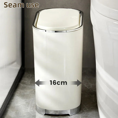 Decorbites™ Leichtluxus-Bad-Mülleimer mit Deckel für Küche, Wohnzimmer - Wasserdichter Schmaler Abfallbehälter