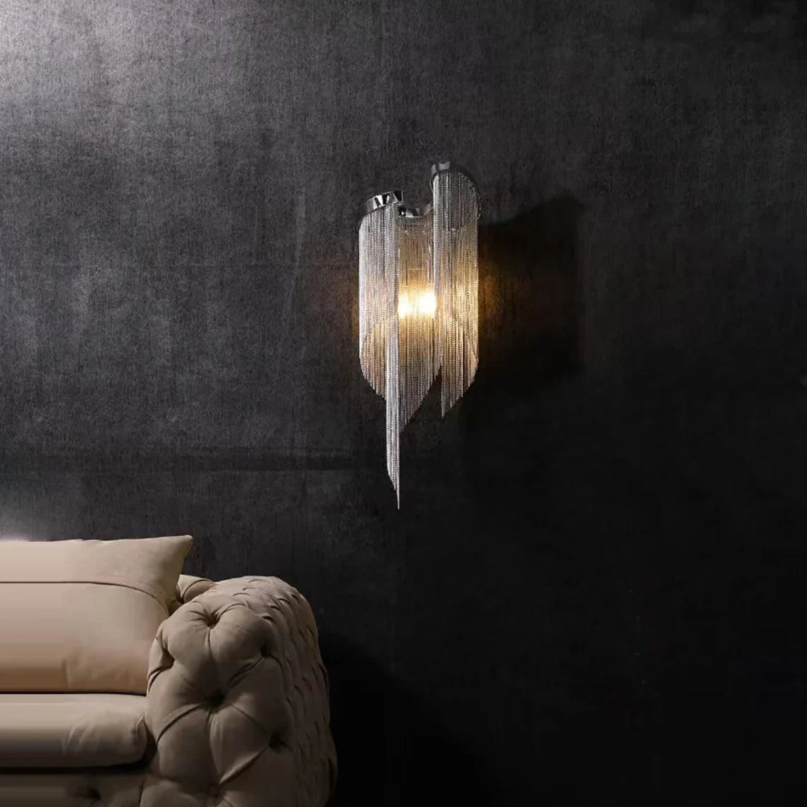 Decorbites™ Graue Glaswandlampe – Moderne Sconce-Leuchte für das Wohnzimmer-Dekor